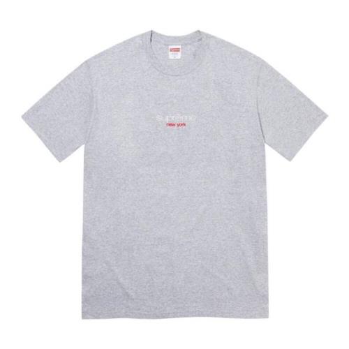 Supreme Klassisk Logo Tee Heather Grey Begränsad Upplaga Gray, Herr