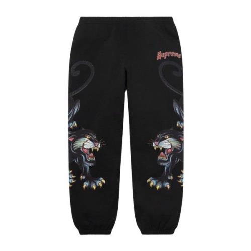 Supreme Svart Panther Limited Edition Sweatpants Black, Herr