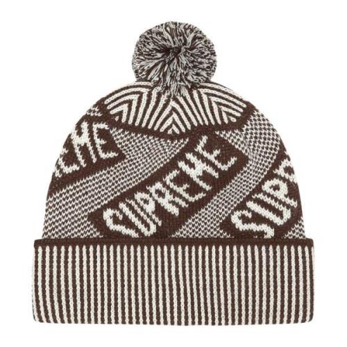 Supreme Begränsad upplaga Banner Beanie Brun Multicolor, Unisex