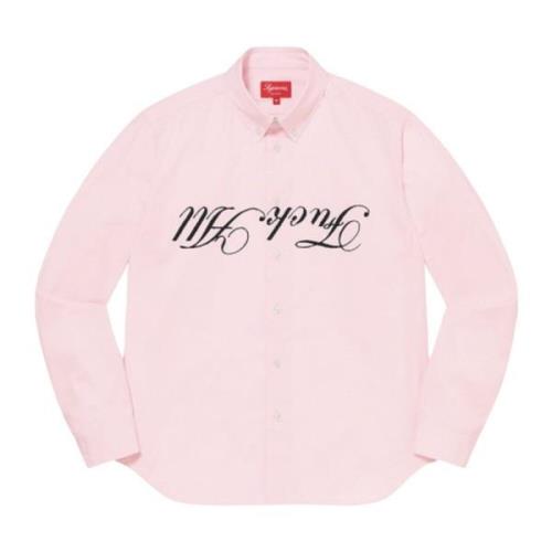 Supreme Begränsad Upplaga Jamie Reid Skjorta Rosa Pink, Herr