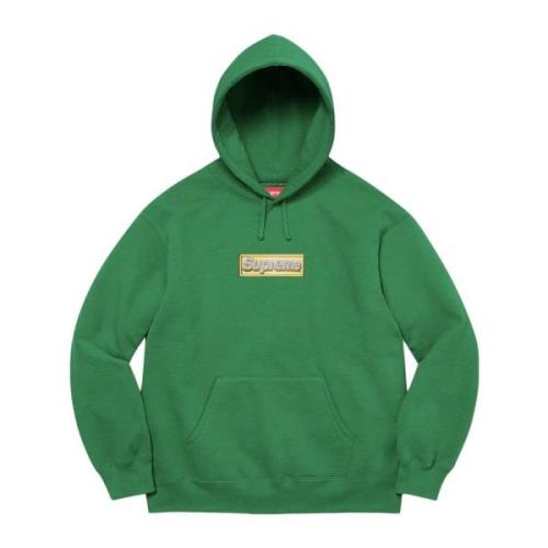 Supreme Begränsad Upplaga Bling Box Logo Hoodie Grön Green, Herr