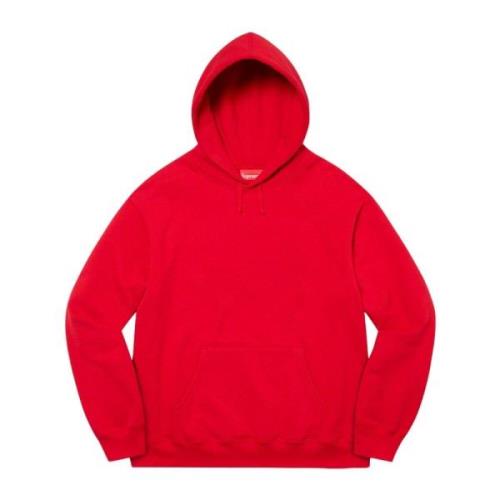 Supreme Röd Satin Applikation Huvtröja Begränsad Upplaga Red, Herr