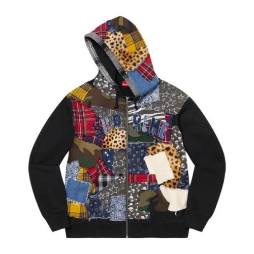 Supreme Patchwork Zip Up Hoodie Limited Edition Multicolor, Herr