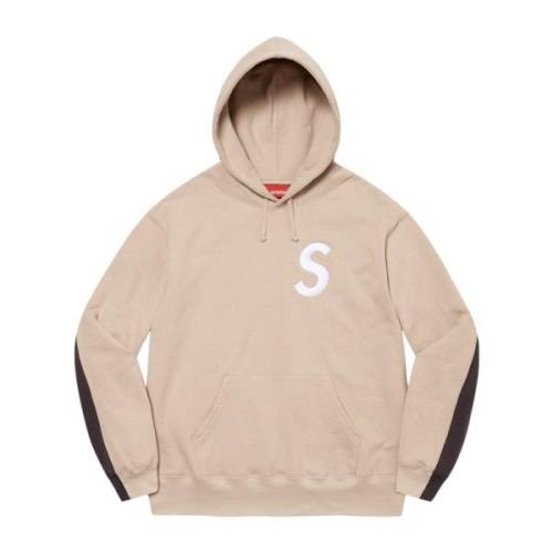 Supreme Begränsad upplaga S Logo Split Hoodie Beige, Herr