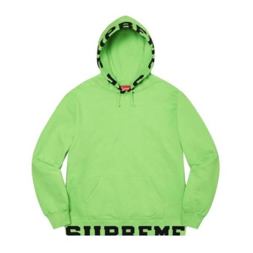 Supreme Fluo Logo Hoodie Begränsad Upplaga Green, Herr