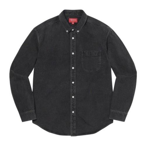 Supreme Begränsad Upplaga Denim Skjorta Svart Black, Herr