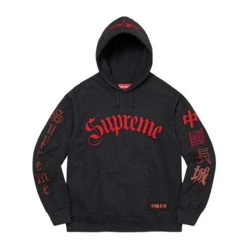 Supreme Great China Wall Sword Hoodie Svart Black, Herr