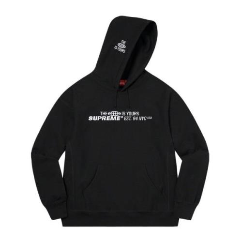 Supreme Exklusiv World Is Yours Hoodie Svart Black, Herr