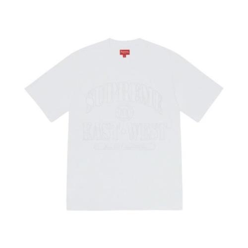 Supreme Begränsad Upplaga Vit Jersey Bomull Topp White, Herr