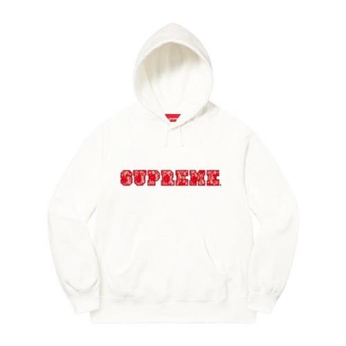 Supreme Vit Spets Hoodie Begränsad Upplaga White, Herr