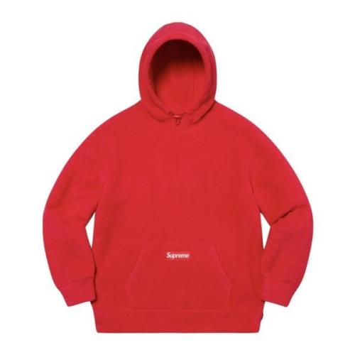 Supreme Röd Polartec Huva Tröja Begränsad Upplaga Red, Herr