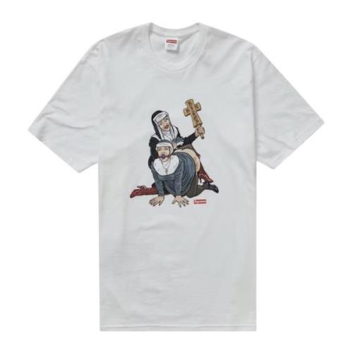 Supreme Klassisk Bomull Grafisk Tee Vit White, Herr