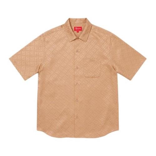 Supreme Begränsad upplaga Silke Monogram Skjorta Brown, Herr