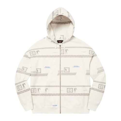 Supreme Begränsad upplaga Zip Up Hooded Sweatshirt Stone Beige, Herr