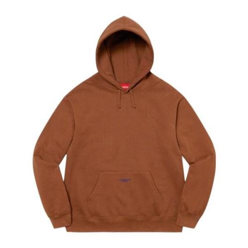 Supreme Brun Micro Logo Hoodie Ss22 Begränsad Upplaga Brown, Herr