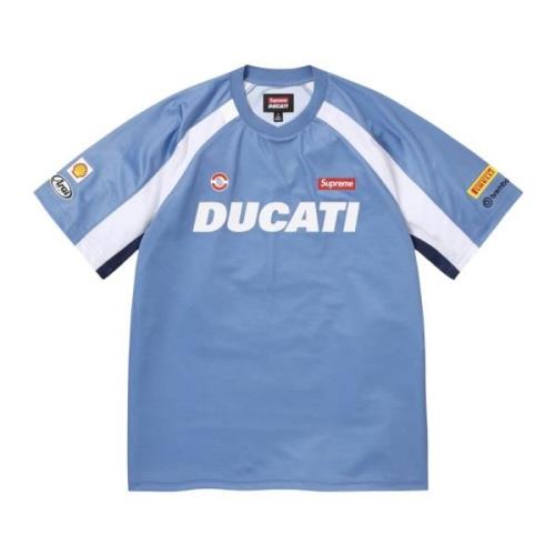 Supreme Begränsad Upplaga Ducati Fotbollströja Blå Blue, Herr