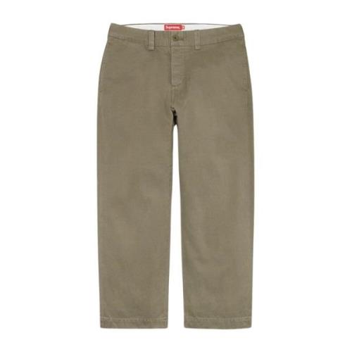 Supreme Begränsad upplaga Pin Up Chino Pant Green, Herr