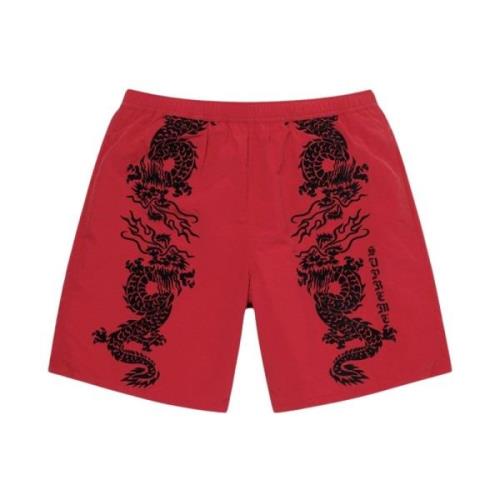 Supreme Drake Vatten Shorts Röd Begränsad Upplaga Red, Herr