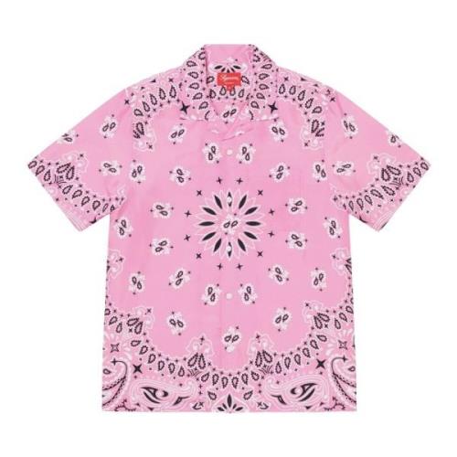 Supreme Bandana Silke Skjorta Rosa Limited Edition Pink, Herr