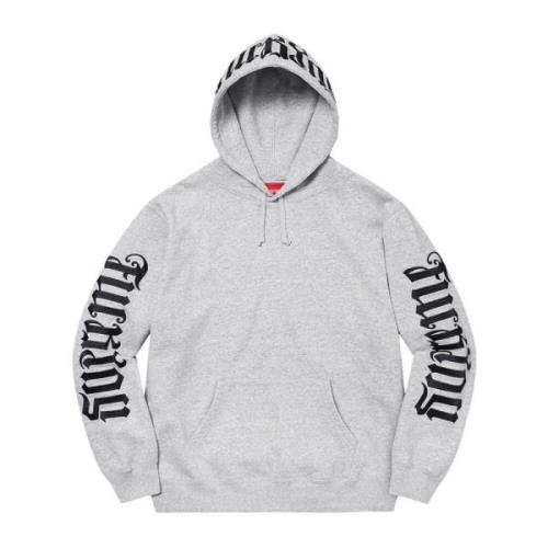 Supreme Begränsad upplaga Ambigram Hoodie Heather Grey Gray, Herr