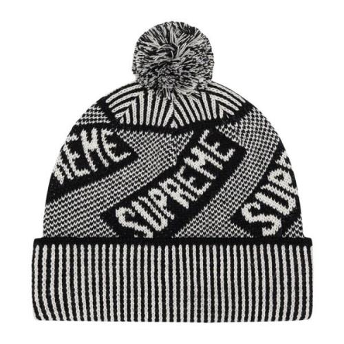 Supreme Begränsad upplaga Banner Beanie Svart Black, Unisex