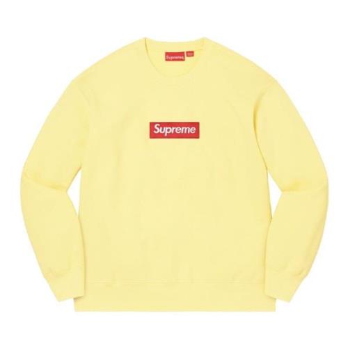 Supreme Begränsad upplaga Crewneck Blek Gul Yellow, Herr