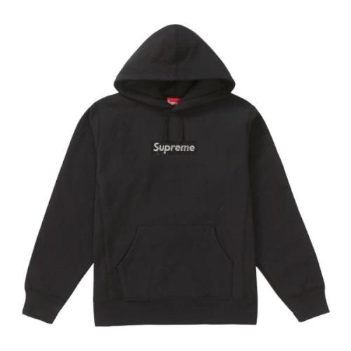 Supreme Begränsad Upplaga Swarovski Svart Hoodie Black, Herr