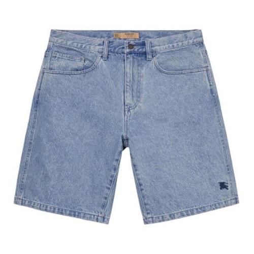 Supreme Begränsad Upplaga Denim Shorts Tvättad Blå Blue, Herr