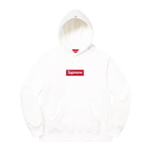 Supreme Begränsad upplaga Box Logo huvtröja vit White, Herr