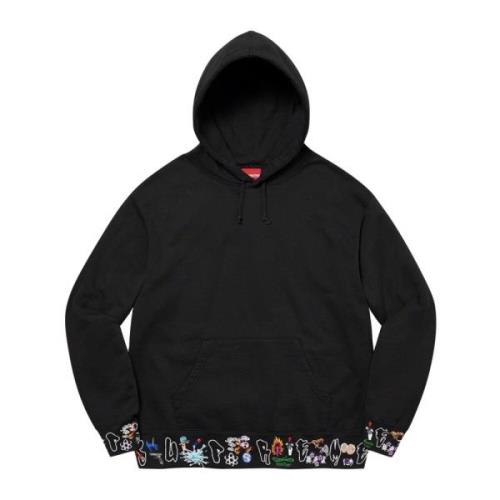 Supreme Begränsad Upplaga Svart Ikon Hoodie Black, Herr