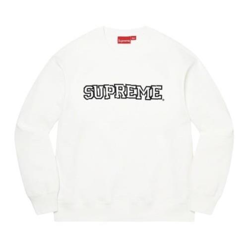 Supreme Begränsad upplaga Shattered Logo Crewneck White, Herr