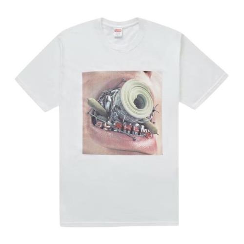 Supreme Klassisk Vit Braces Tee Begränsad Upplaga White, Herr