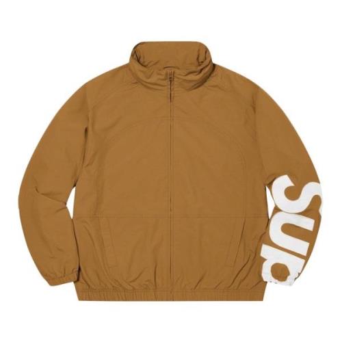 Supreme Exklusivt Spellout Track Jacket Mörk Guld Brown, Herr