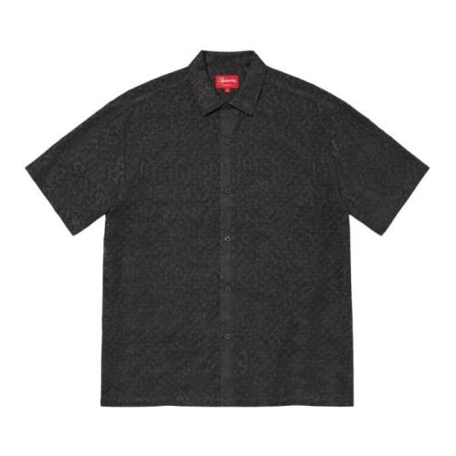 Supreme Begränsad upplaga Chainstitch Chiffon Skjorta Black, Herr