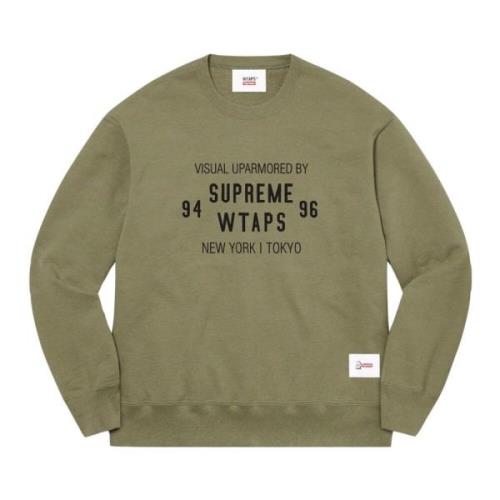 Supreme Begränsad upplaga Crewneck Light Olive Green, Herr