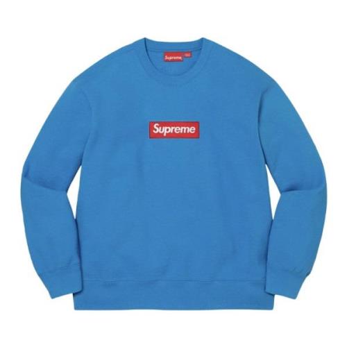 Supreme Blå Crewneck Limited Edition Fw22 Blue, Herr