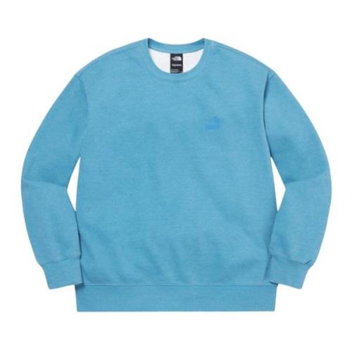 Supreme Begränsad upplaga Pigmenttryckt Crewneck Turkos Blue, Herr