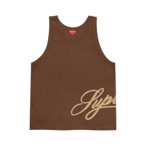 Supreme Mesh Script Tank Top Brown Brown, Herr