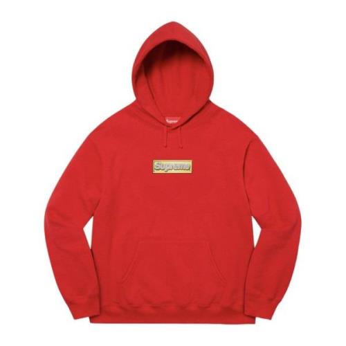 Supreme Begränsad upplaga Bling Box Logo Hoodie Röd Red, Herr