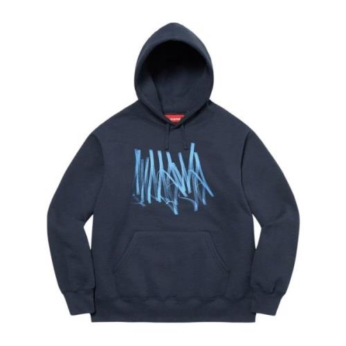 Supreme Begränsad upplaga Navy Hooded Sweatshirt Blue, Herr