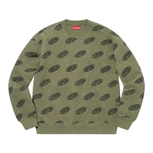 Supreme Vändbar Crewneck Ljus Oliv Green, Herr