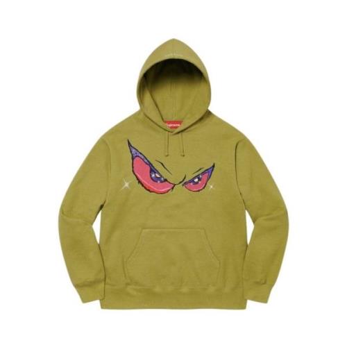 Supreme Begränsad upplaga Eyes Hooded Sweatshirt Green, Herr