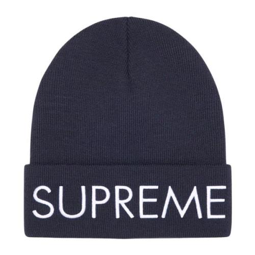 Supreme Begränsad upplaga Navy Beanie Blue, Unisex