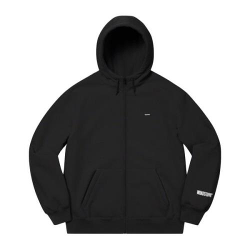 Supreme Svart Windstopper Dragkedja Hoodie Black, Herr