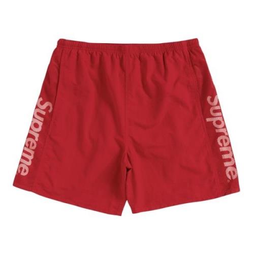 Supreme Röda Mesh Panel Badshorts Red, Herr