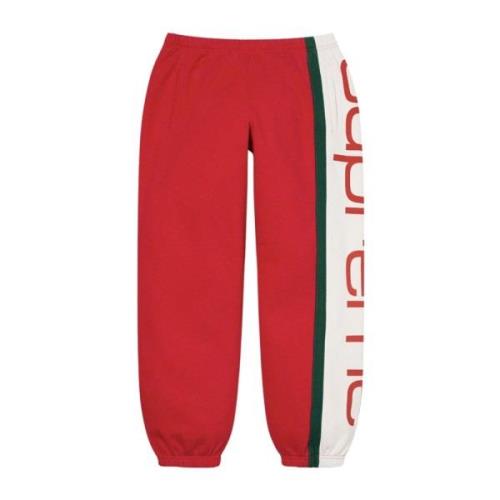 Supreme Begränsad Upplaga Röd Panel Sweatpant Red, Dam