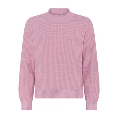 Skovhuus Casual Strukturerad Pullover Blus Geranium Pink, Dam