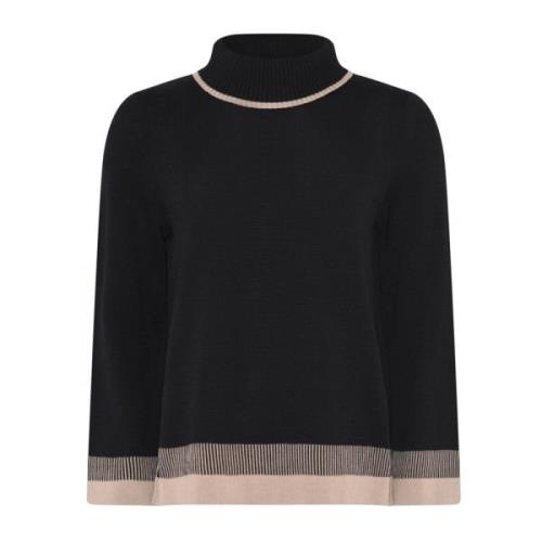 Skovhuus A-Formad Turtle Pullover Blus Svart Black, Dam