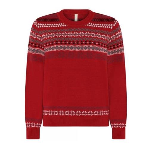 Skovhuus Klassisk Jaquard Pullover Blus Red, Dam