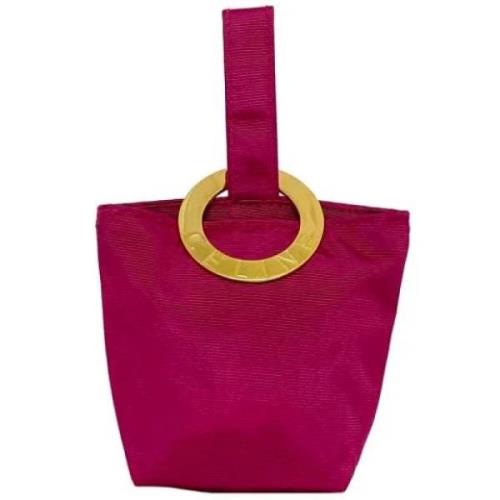 Celine Vintage Pre-owned Nylon axelremsvskor Pink, Dam